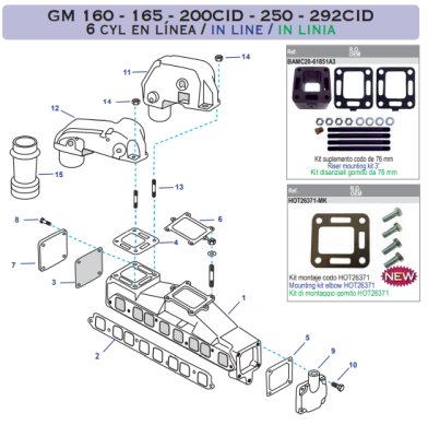 GM 160 - 165 - 200CID - 250 - 292CID - 6 Zylinderreihe