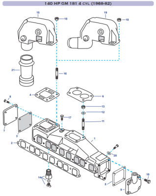 140 HP GM 181 4 cyl (1968-82)