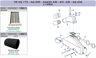 V6 AQ 175 - AQ 205 - AQ430 A/B - 431 A/B - AQ 434