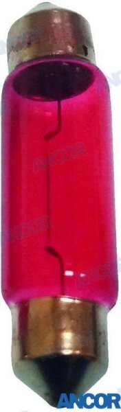 GLÃœHBIRNE FESTOON ROT 12V 10W