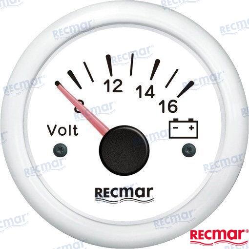 VOLTMETER 8-16V WEISS