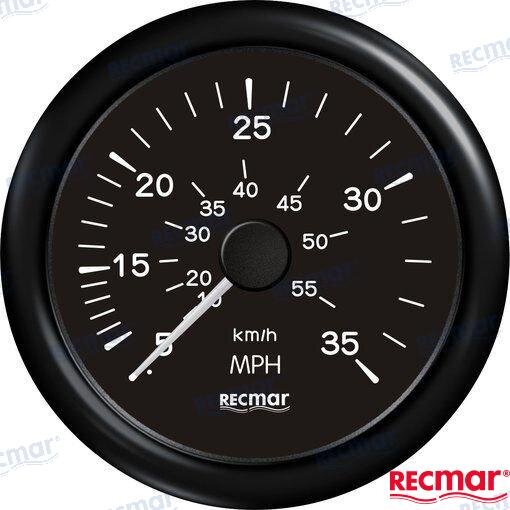 GESCHWINDIGKEITSANZEIGE 0/35 MPH SCHWARZ