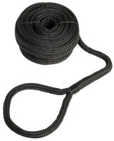 Festmacherleine mit Auge schwarz 10 mm x 6 m