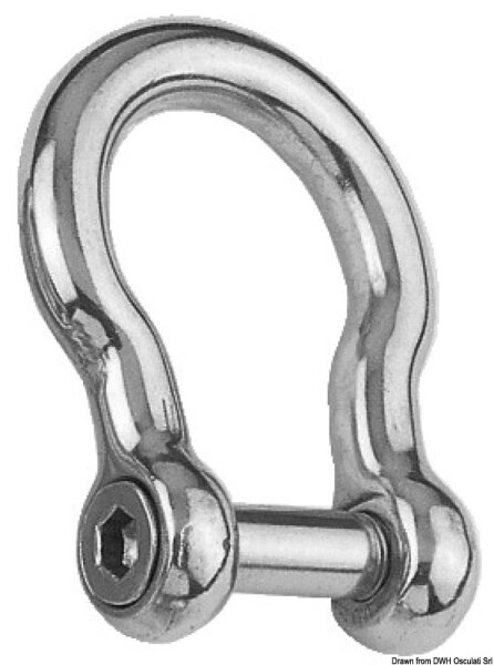 Geschweifter Schäkel AISI 316 10 mm