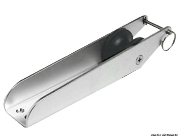 Bugrolle, rost. Edelstahl 280 x 55 mm