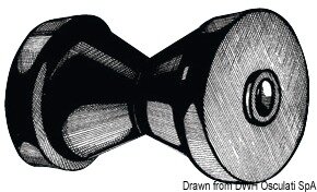 Mittlere Rolle, schwarz 130 mm