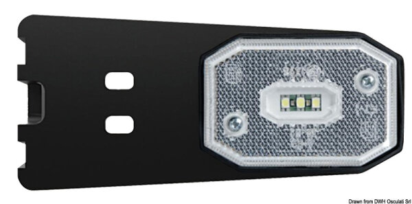 LED-Frontleuchte m.Halterung, weiß