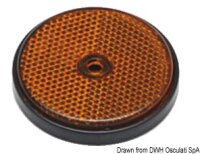 Rückstrahler, orange 60 mm