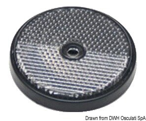 Rückstrahler, weiß 60 mm