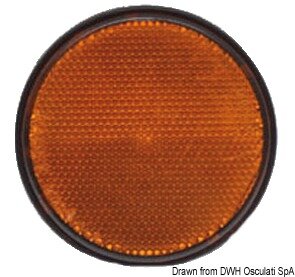 Kleb-Rückstrahler, orange 60 mm