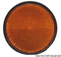 Kleb-Rückstrahler, orange 60 mm