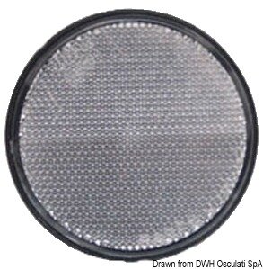 Kleb-Rückstrahler, weiß 60 mm