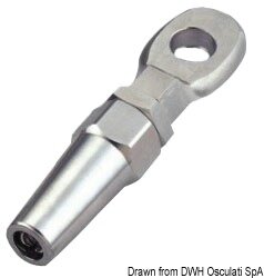 Augterminal, Edelstahl Ø 3 mm