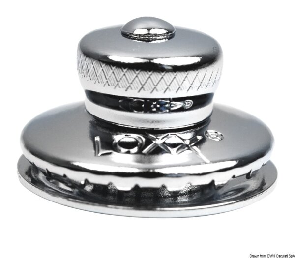 Loxx Druckknopf, Messing verchromt Unterteil 11mm