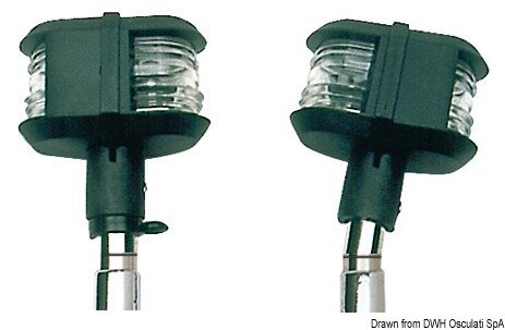 Schaft aus VA-Stahl m. Doppellicht 60 cm