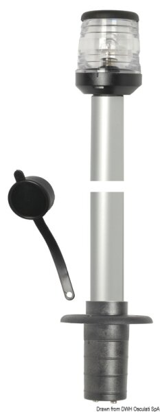 Classic Aluminiumschaft 100 cm Leucht 360° schwarz