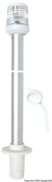 Classic Aluminiumschaft 100 cm Leucht 360° weiß