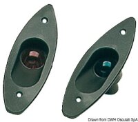 Seitenlicht aus ABS zum Einbau rot/schwarz