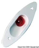 Seitenlicht aus ABS zum Einbau rot/weiß