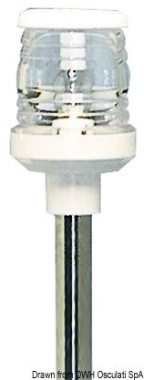 Klappbarer VA-Stahl-Schaft Kunstoff weiß 60 cm