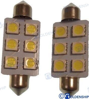 GLÜHBIRNE FESTOON 6LED 1,3W 10/30V (2)