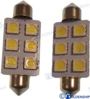 GLÜHBIRNE FESTOON 6LED 1,3W 10/30V (2)