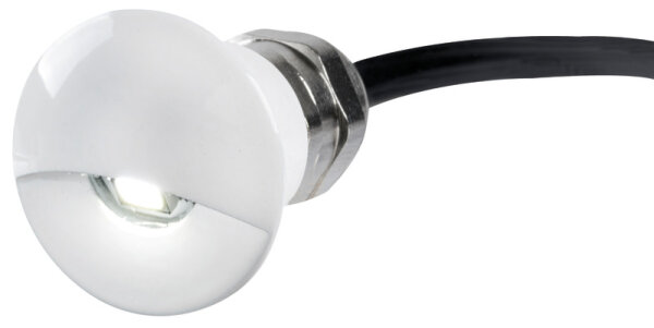 LED-Orienterungslicht, weiß Gehäuse aus Aluminium, poliert weiß-lackiert