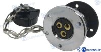 STECKER WASSERDICHT 3 AMP. 3 POLE