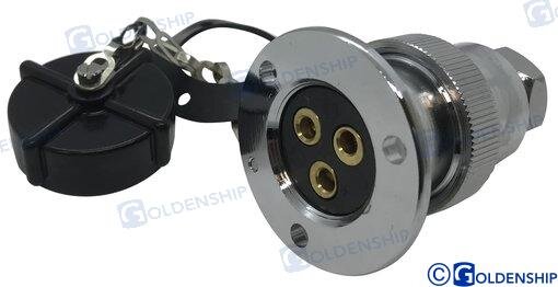 STECKER WASSERDICHT 5 AMP. 3 POLE