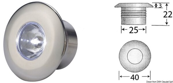 LED-Mikrodeckenleuchte 1x1 W HD weiß