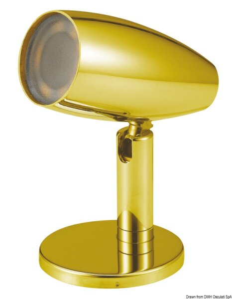 Schwenkbarer LED-Strahler aus Messing, poliert