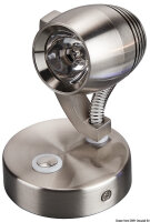 LED-Strahler chrom, satiniert weiß + blau LED