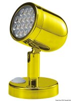 Schwenkbare Leuchte m. Schalter Messing, poliert