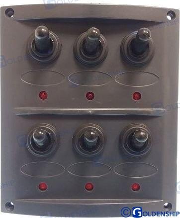 PANEL 6 SCHALTER MIT LICHT