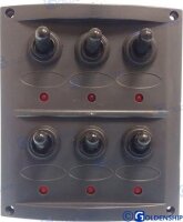 PANEL 6 SCHALTER MIT LICHT