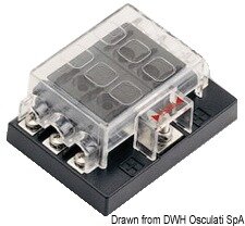Schachtel f.Lamellensicherung 6 Plätze