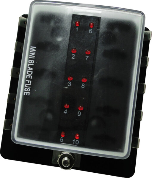 Sicherungskaste f.Mini-Sicherungen 10 Aussgänge