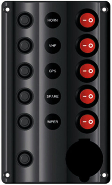 Wave ekeltrische Schalttafel 5+Zigarettenanzünder