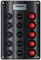 Wave ekeltrische Schalttafel 5 + 12V Voltmeter