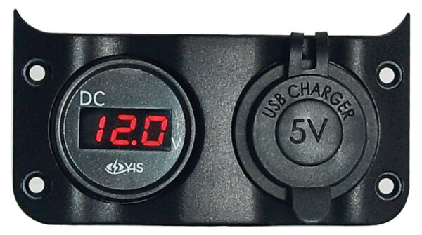 Voltmeter 3/30 V + doppelte USB-Buchse