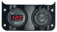 Voltmeter 3/30 V + doppelte USB-Buchse
