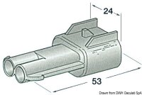Wasserdichte Kunststoffgehäuse Stecker 2-polig