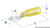 Gabelhülse vorisoliert 5,3 mm gelb
