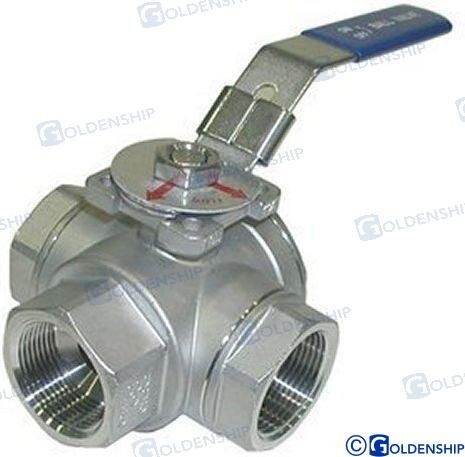 3-WEGEVENTIL 1" EDELSTAHL