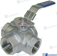 3-WEGEVENTIL 1-1/4" EDELSTAHL
