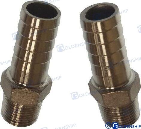 SCHLAUCHANSCHLUSS 3/8 15MM INOX (2)