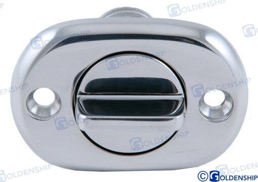 ABLAUF MIT STOPFEN OVAL 54MM EDELSTAHL
