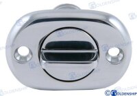 ABLAUF MIT STOPFEN OVAL 54MM EDELSTAHL