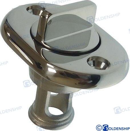 ABLAUF MIT STOPFEN OVAL 64MM EDELSTAHL