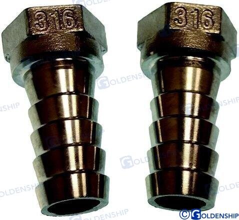 ANSCHLUSSTÜCK WEIBL.AUS EDELSTAHL3/8"(2)